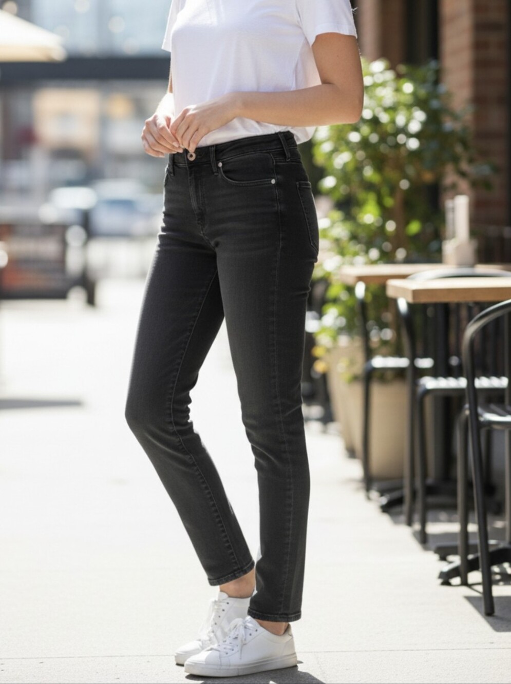 LOFT Made & Loved "The Girlfriend" Black Skinny Jeans 4/27